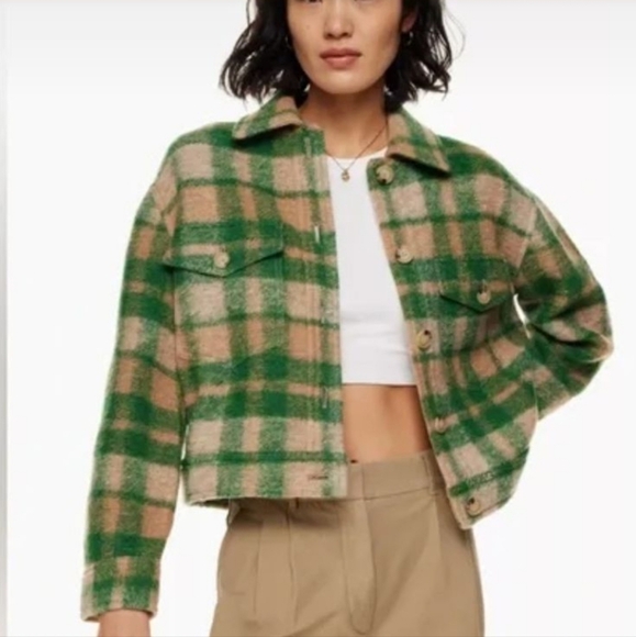 House of Harlow 1960 Jackets & Blazers - House of Harlow Plaid Wool Blend Crop Jacket Size XS